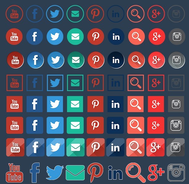 Free Social Icons Collection 24 style